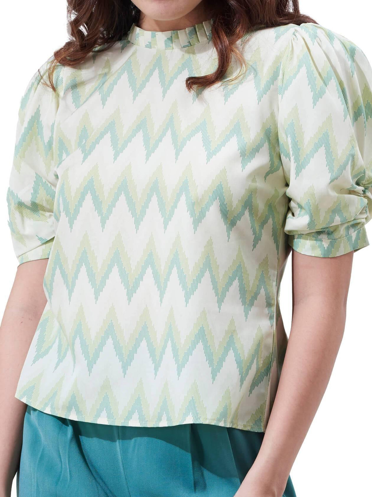 Light Green Tops for Women (GBWT1005) - GOOSEBERY