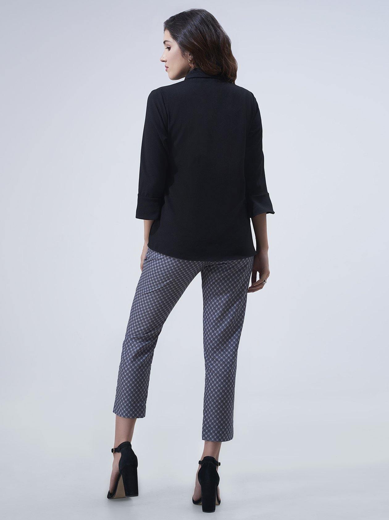 Black Casual Shirt for Women (GBWT1009) - GOOSEBERY
