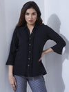 Black Casual Shirt for Women (GBWT1009) - GOOSEBERY