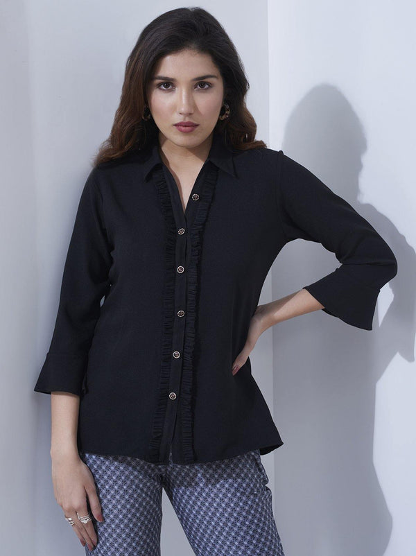 Black Casual Shirt for Women (GBWT1009) - GOOSEBERY