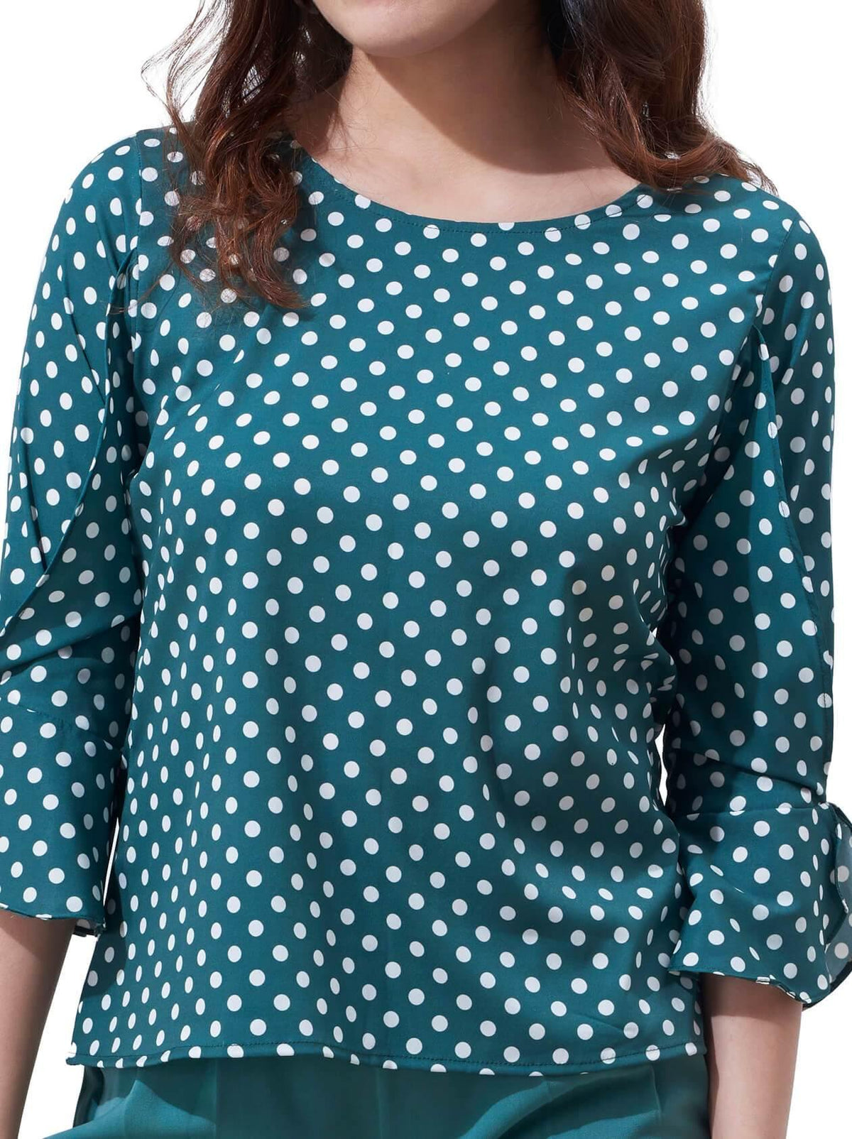 Green Printed Top for Women (GBWT1012) - GOOSEBERY