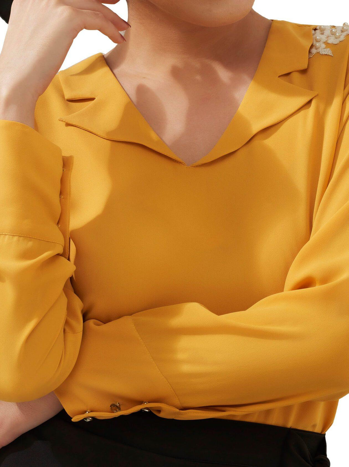 Mustard Yellow Top for Women (GBWT1013) - GOOSEBERY