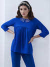 Blue Womens Top (GBWT1015) - GOOSEBERY