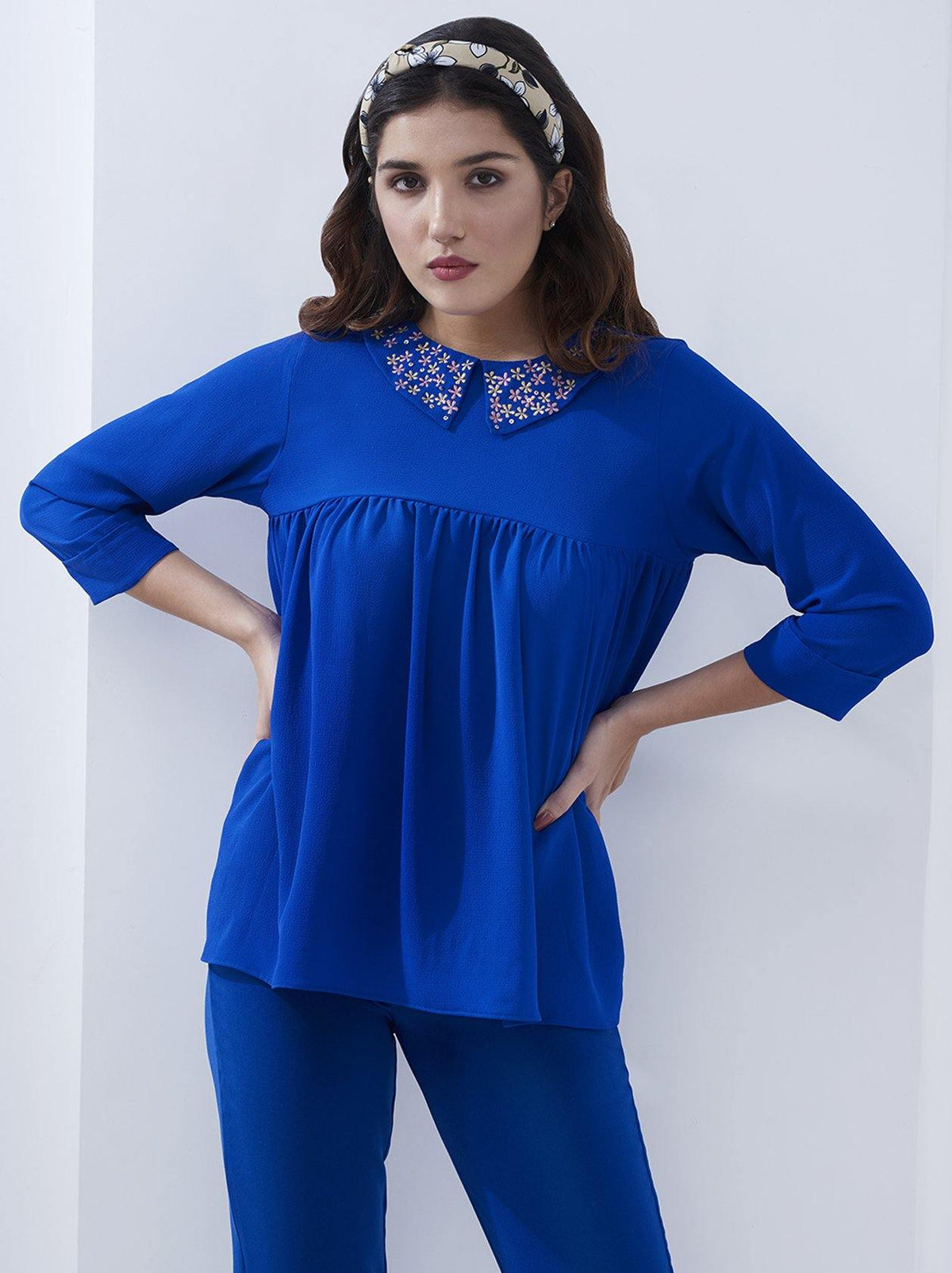 Blue Womens Top (GBWT1015) - GOOSEBERY