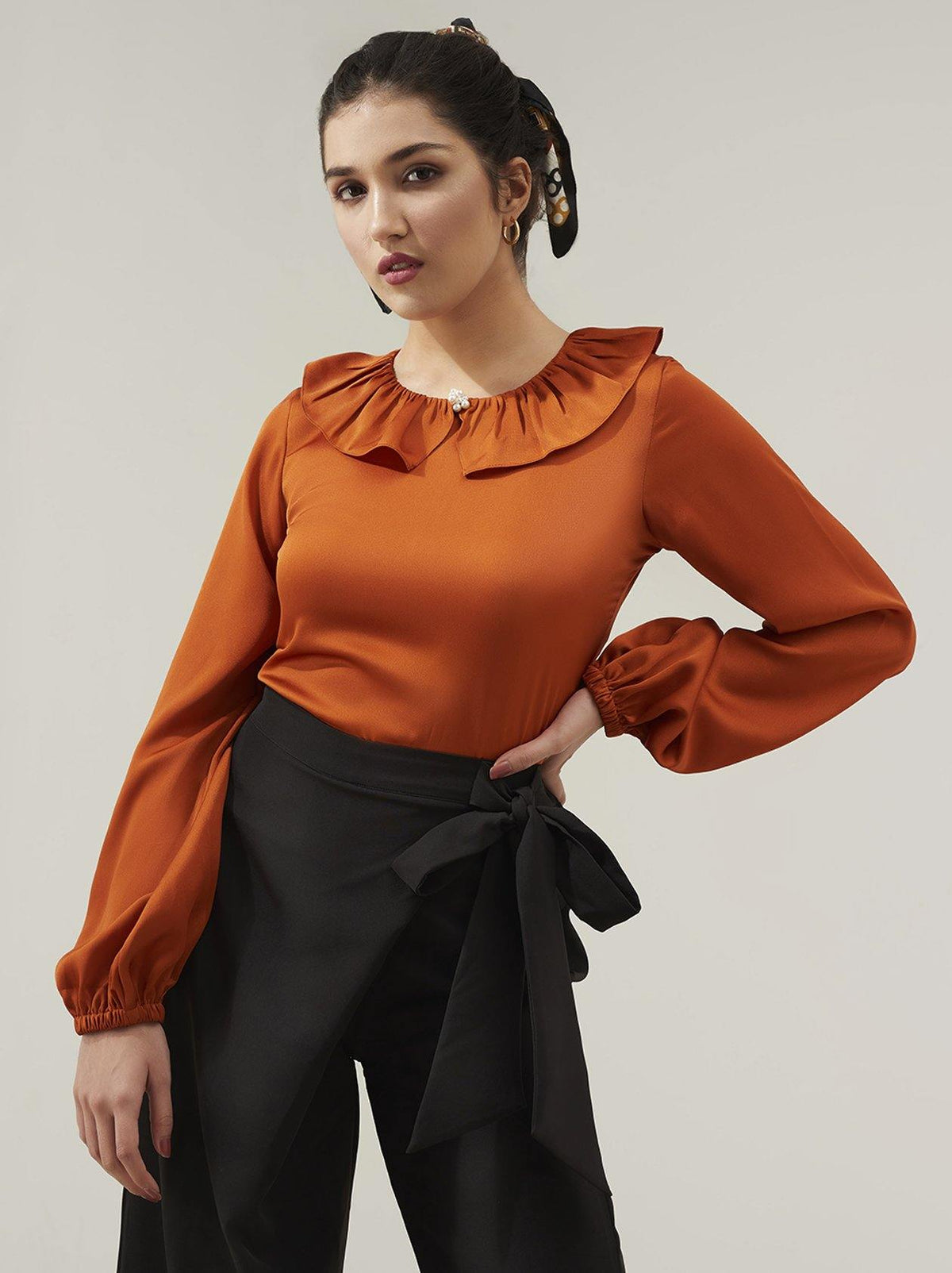 Rust Top for Women (GBWT1018) - GOOSEBERY