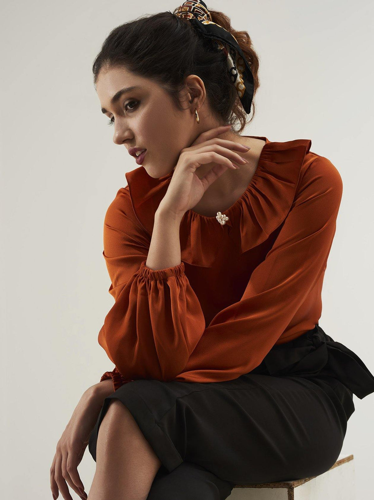 Rust Top for Women (GBWT1018) - GOOSEBERY