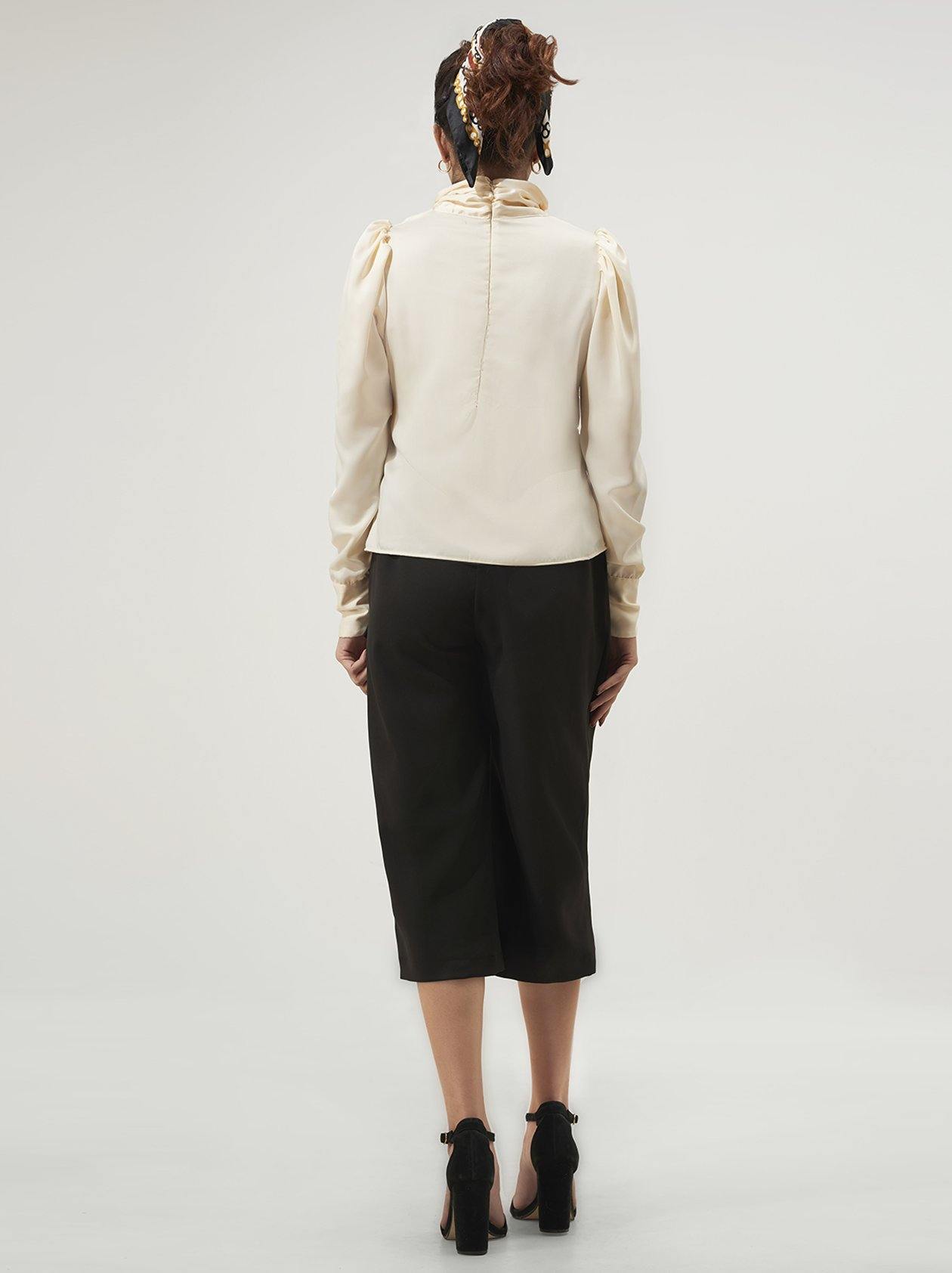 Cream White Top for Women (GBWT1024) - GOOSEBERY