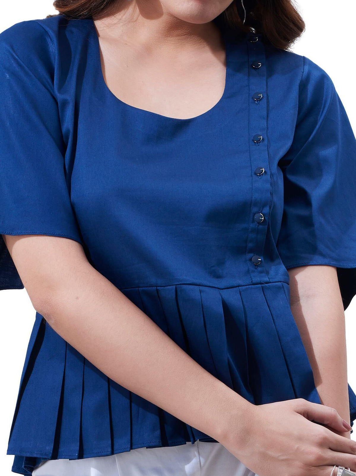 Navy Blue Womens Top (GBWT1027) - GOOSEBERY