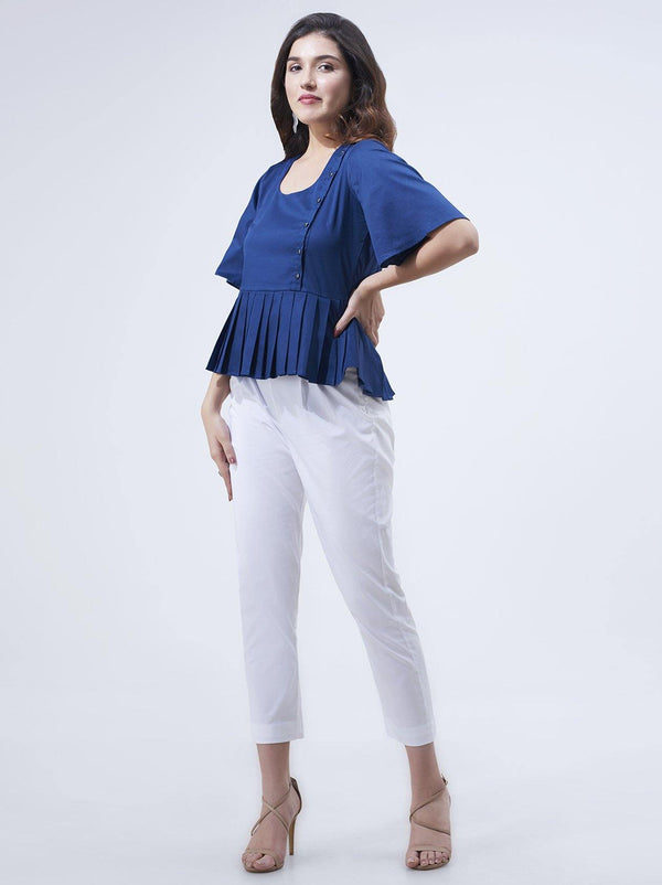 Navy Blue Womens Top (GBWT1027) - GOOSEBERY