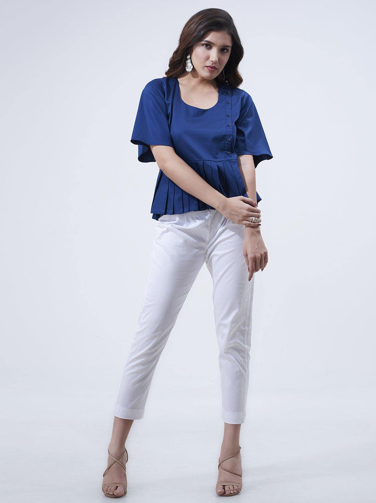 Navy Blue Womens Top (GBWT1027) - GOOSEBERY