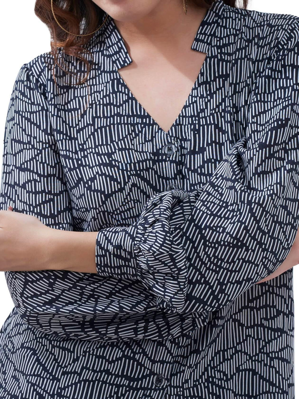 Black Printed Womens Top (GBWT1030) - GOOSEBERY