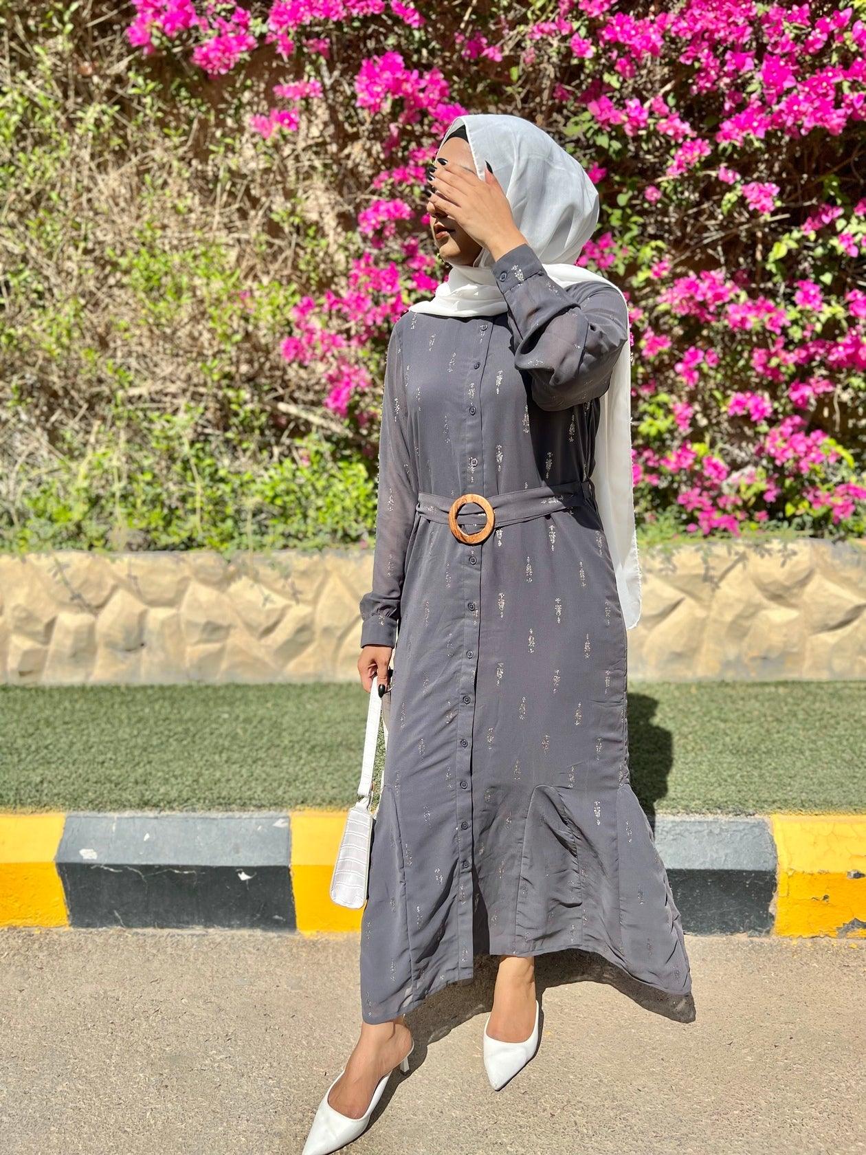 Ash Print Maxi Dress (GBF8003B) - G O O S E B E R Y®