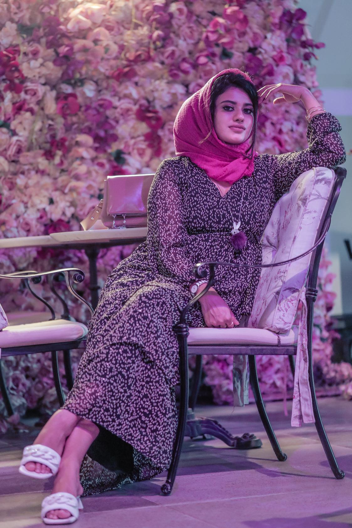Black and White Polka Dot Maxi Dress (GBF8005A) - G O O S E B E R Y®