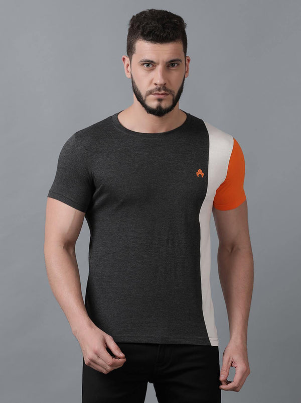 Charcoal & White Mens T-Shirt (MAQUIRE 1007) - GOOSEBERY