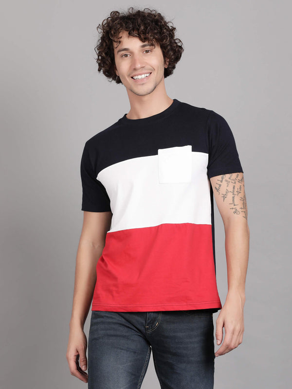 Navy White/Red Mens T-Shirt (MQ1019) - G O O S E B E R Y®