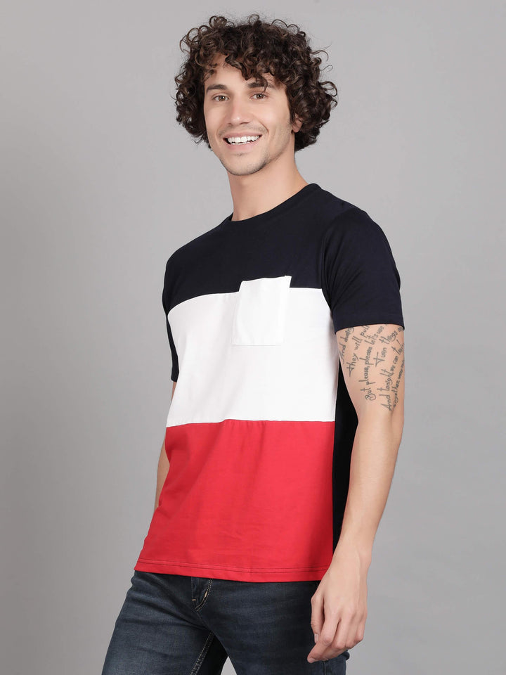 Navy White/Red Mens T-Shirt (MQ1019) - G O O S E B E R Y®