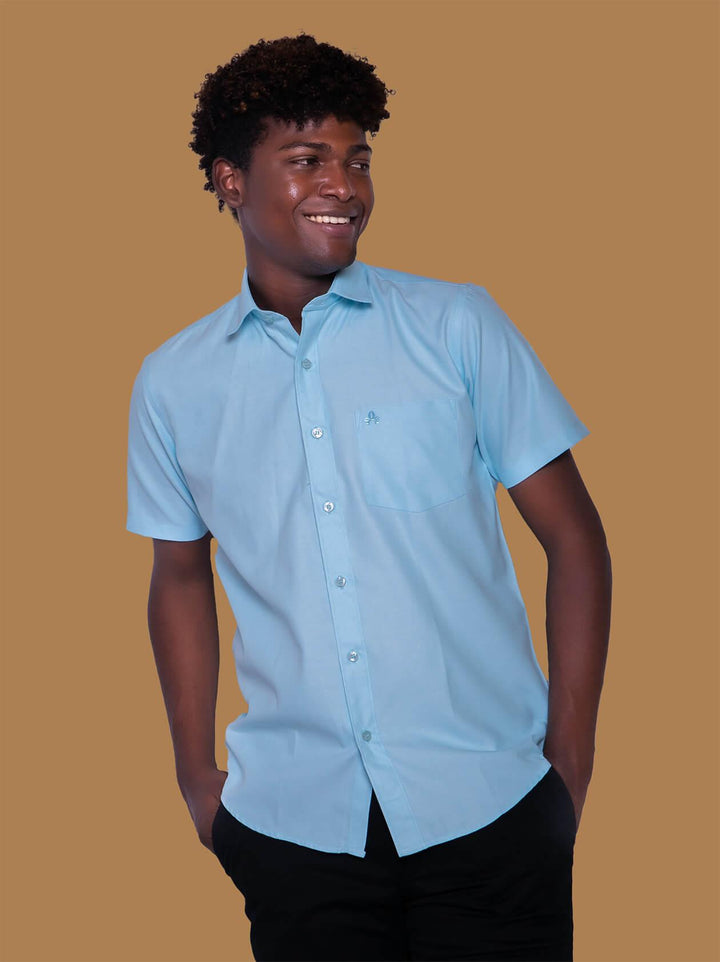 Blue Formal Shirt for Men (GBMFRML9006H) - G O O S E B E R Y®