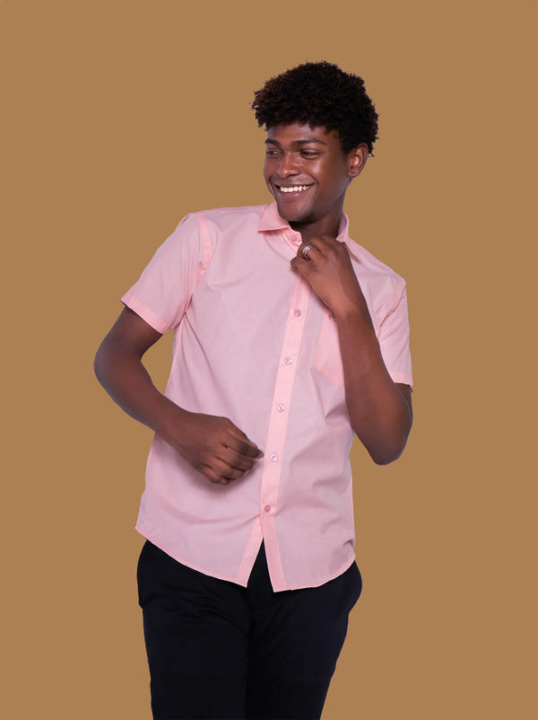 Pink Formal Shirt for Men (GBMFRML9005H) - G O O S E B E R Y®