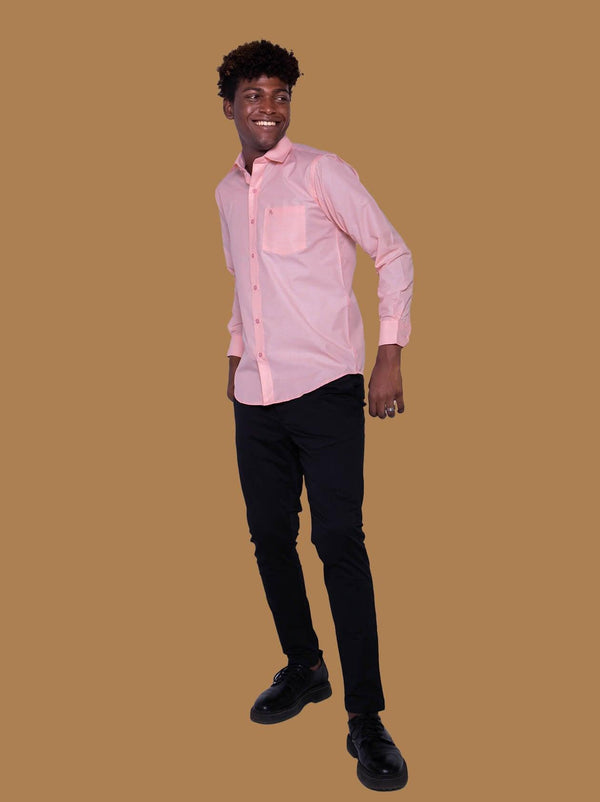 Pink Formal Shirt for Men (GBMFRML9005F) - G O O S E B E R Y®