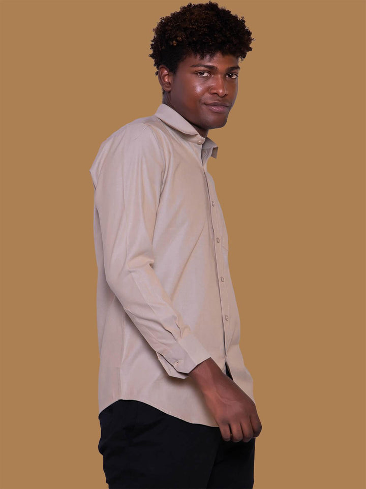 Light Brown Formal Shirt for Men (GBMFRML9004F) - G O O S E B E R Y®