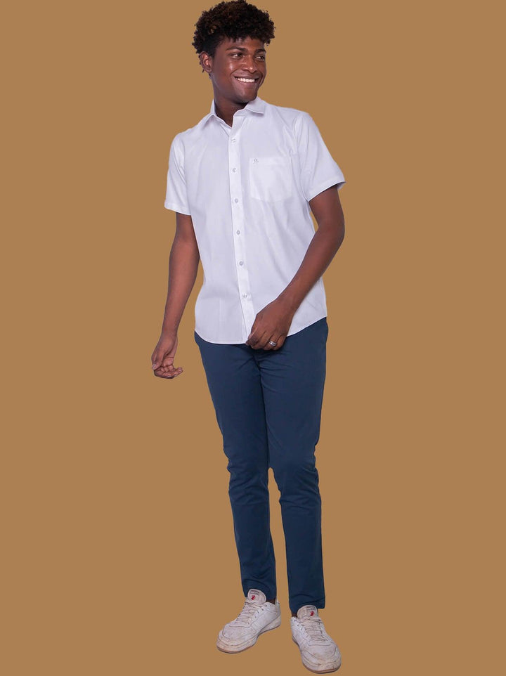 White Formal Shirt for Men (GBMFRML9007H) - G O O S E B E R Y®