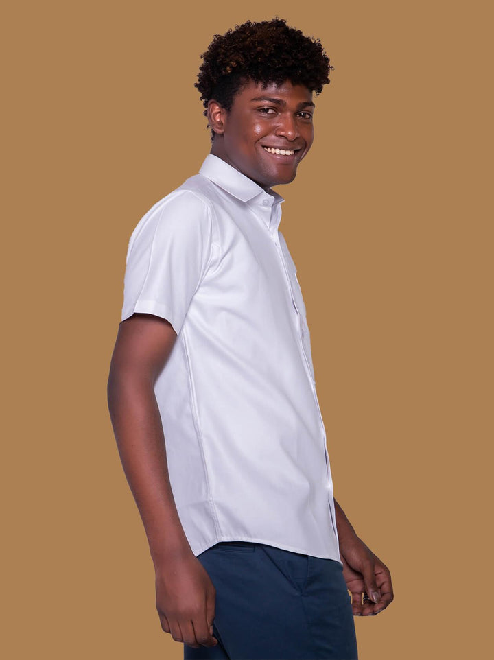 White Formal Shirt for Men (GBMFRML9007H) - G O O S E B E R Y®