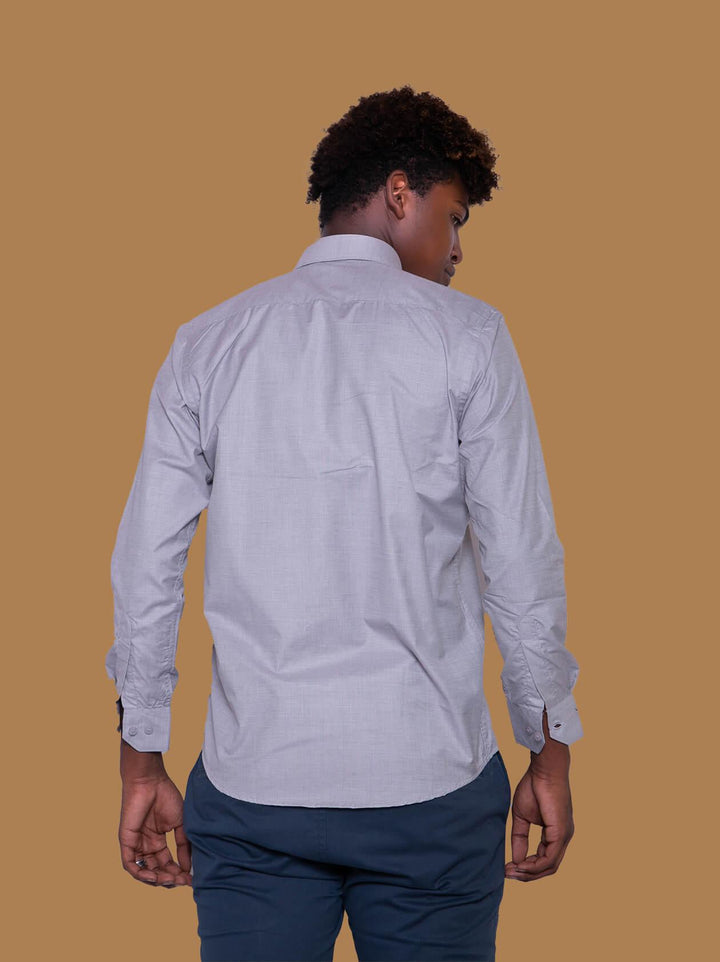 Grey Formal Shirt for Men (GBMFRML9003F) - G O O S E B E R Y®