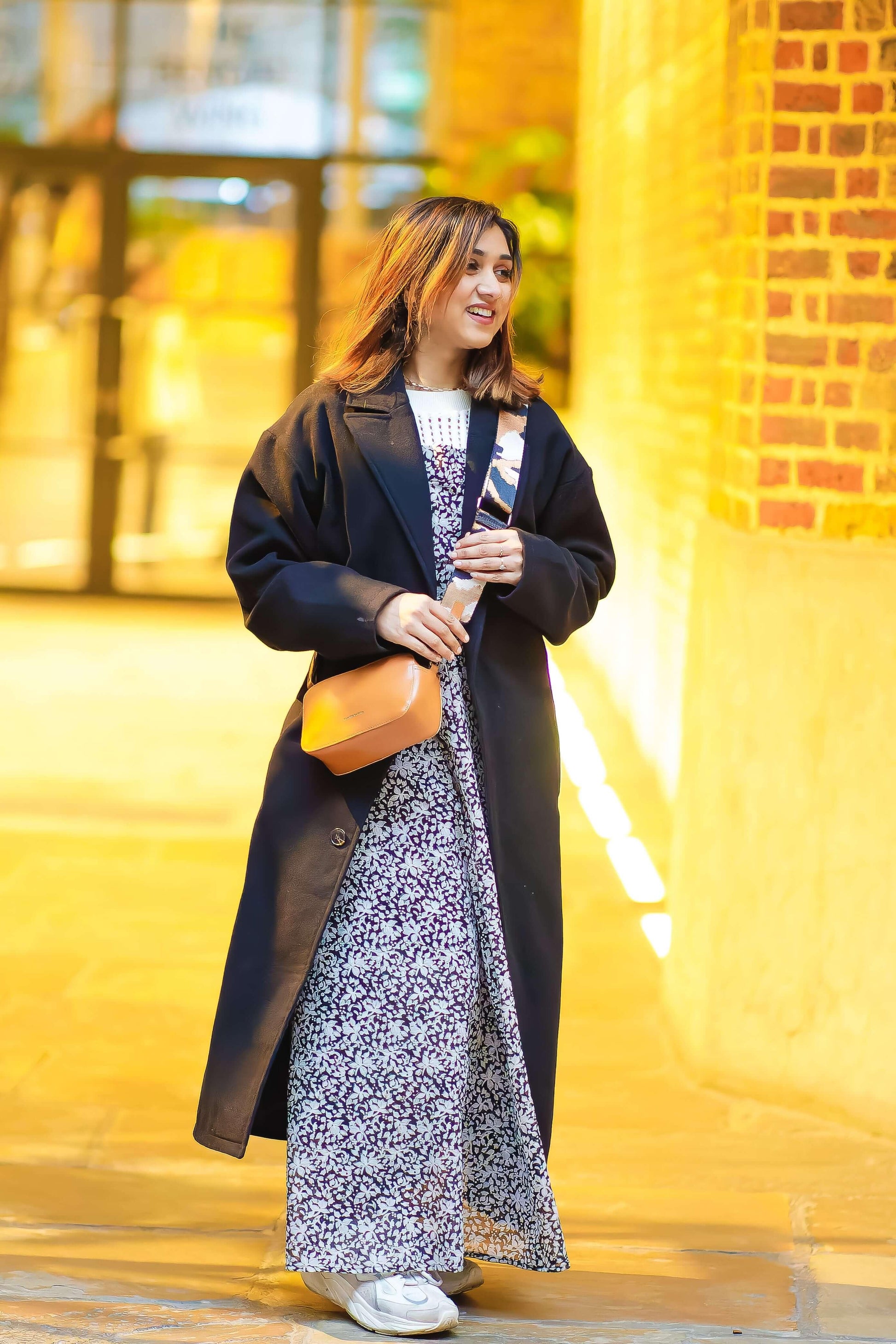 Black and White Floral Print Maxi Dress (GBF8001B) - G O O S E B E R Y®