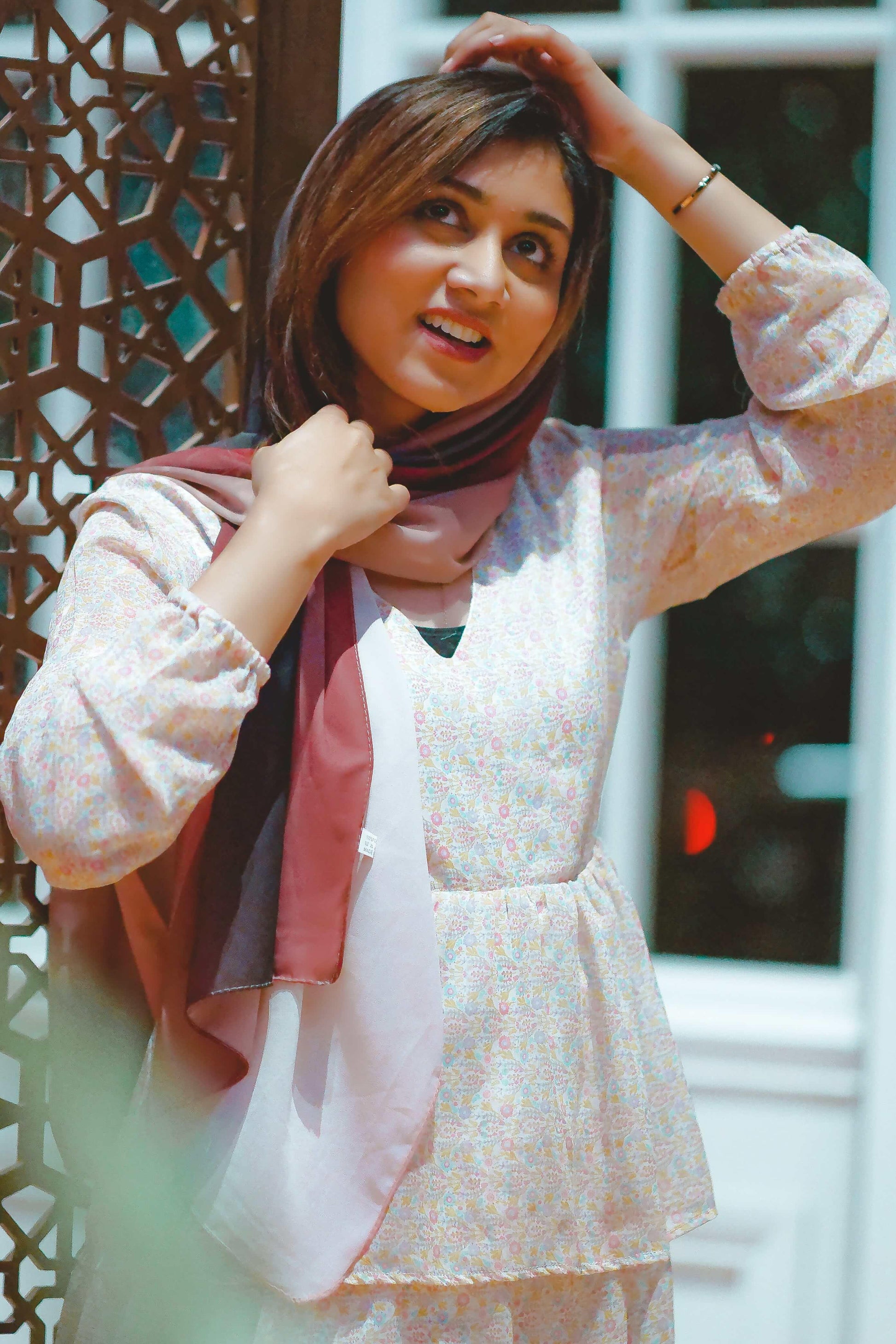 Beige Mixed Printed Maxi Dress (GBF8005B) - G O O S E B E R Y®