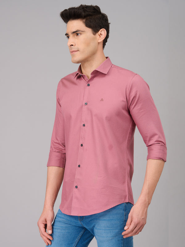 Men Pink Daisy Solid Shirt (GBMKLS2905)