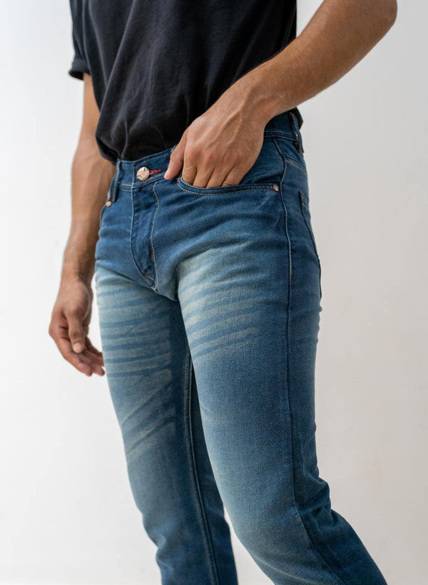Dark Blue  Denim Jeans for Men (GBDNM1279) - GOOSEBERY