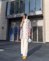 Polka dot Kaftan Top with lace detailing (GBF7012) - GOOSEBERY