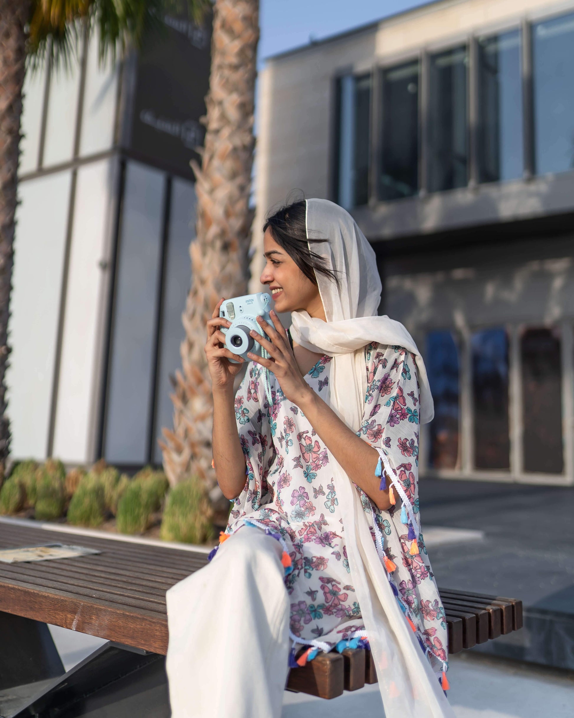 Polka dot Kaftan Top with lace detailing (GBF7012) - GOOSEBERY